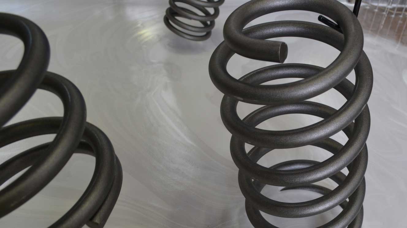 King Spring coils treated with phosphate coating