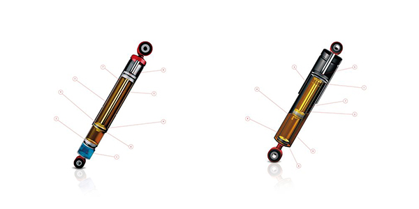 Mono-Tube and Twin-Tube Shock Absorber Diagrams