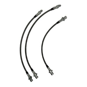 Extended Brake Hose Kit Braided - 80 Series Landcruiser with ABS