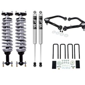 Lift Kit with FOX 2.5 Performance Shocks and Rear Lift Block Kit - Front 2.5-3.5" Lift Rear 1.5" Lift - Chev Silverado and GMC Sierra 1500