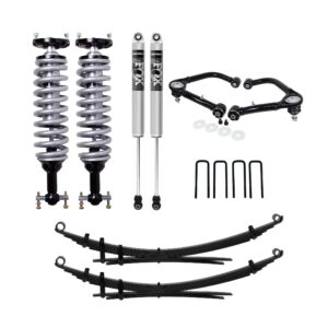 Lift Kit with FOX 2.5 Performance Shocks and Leaf Springs - Front 2.5-3.5" Lift Rear 1.5" Lift - Chev Silverado and GMC Sierra 1500