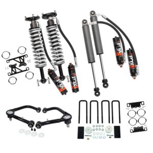Lift Kit with FOX 2.5 Performance Elite Shocks and Rear Lift Block Kit - Front 3.5" Lift Rear 1.5" Lift - Chev Silverado and GMC Sierra 1500